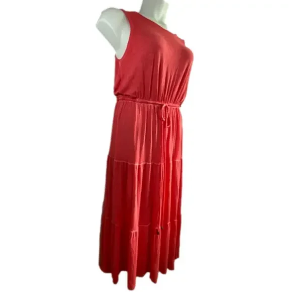 Sonoma Infused Melon Tiered Maxi Dress Size M NWT SKU0732 - Picture 2 of 7